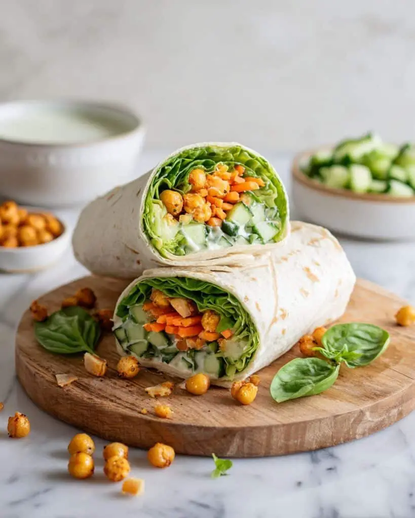 Crispy Smashed Chickpea Salad Wraps Recipe