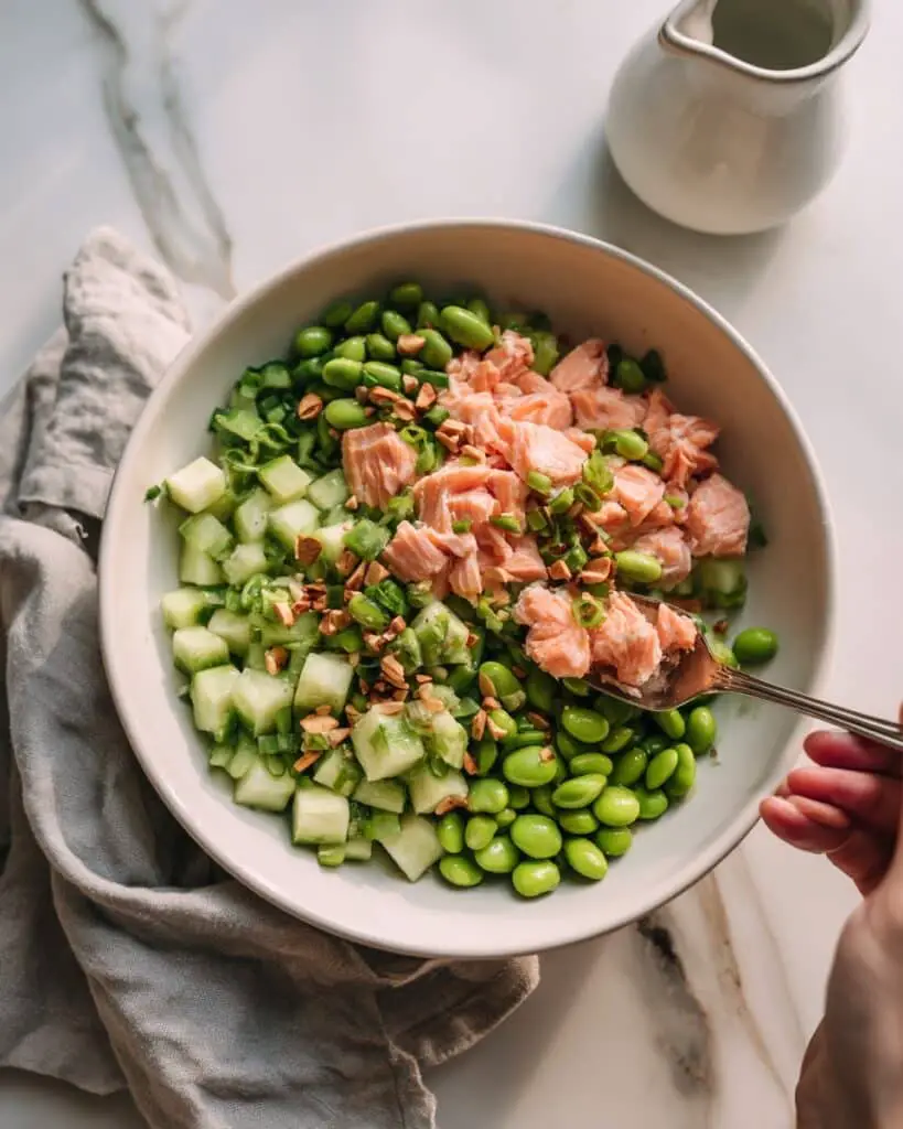 Crispy Rice Salmon Cucumber Salad (Viral TikTok Recipe) Recipe