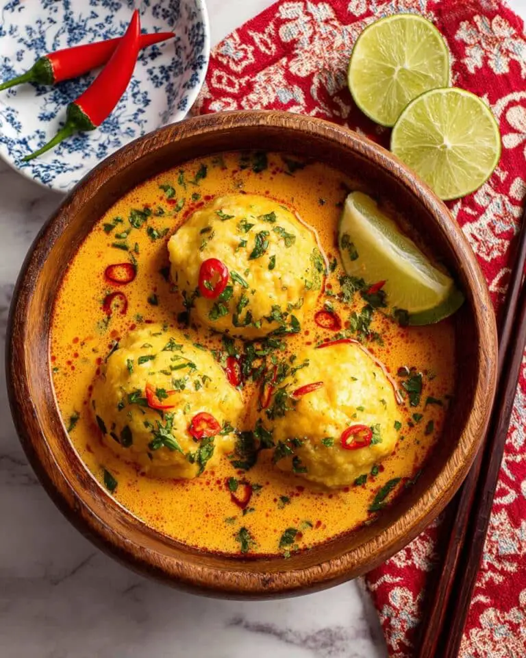Thai Red Coconut Curry Soup with Frozen Dumplings Recipe