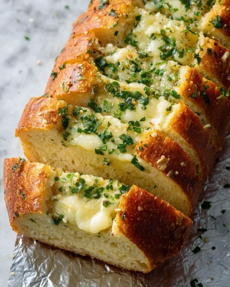 Cheesy Garlic Stuffed Pull-Apart Bread Recipe