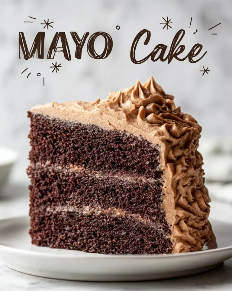 Mayonnaise Chocolate Cake with Cocoa Frosting Recipe