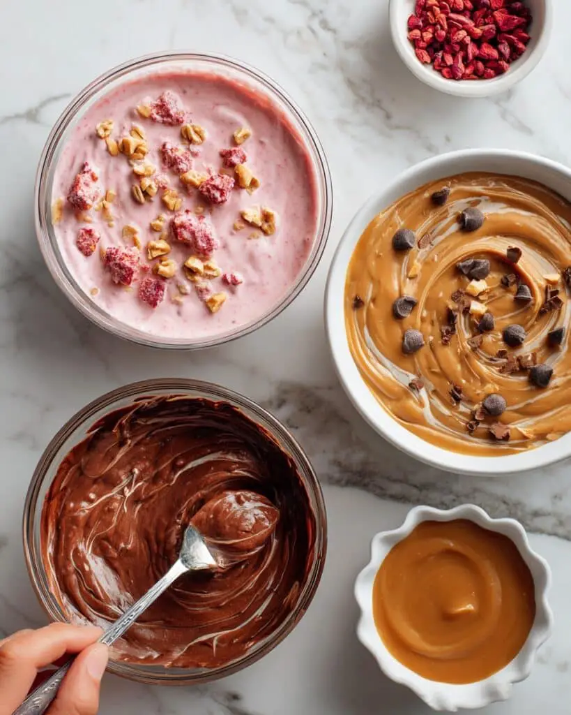 Overnight Weetabix with Raspberry Yogurt or Chocolate Peanut Butter Layers Recipe