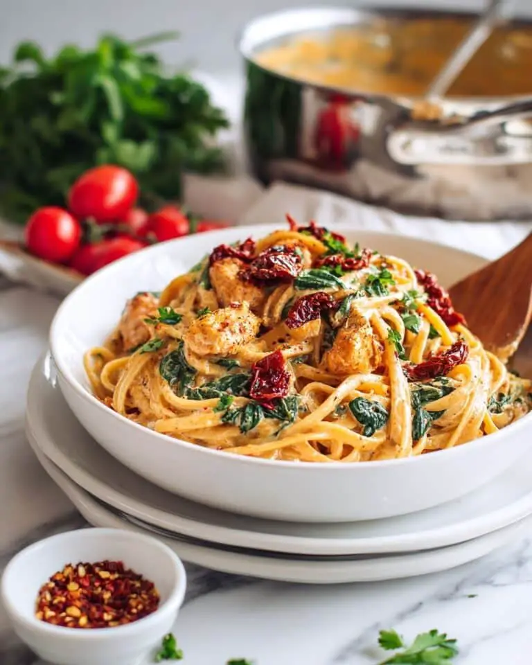 One Pot Tuscan Chicken Pasta Recipe