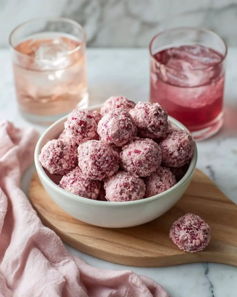 Lemon-Raspberry Frozen Yogurt Bites Recipe
