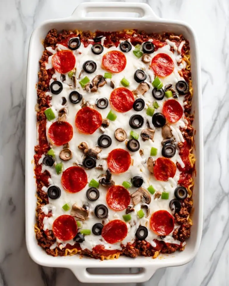 Cheesy Pizza Pasta Casserole Recipe