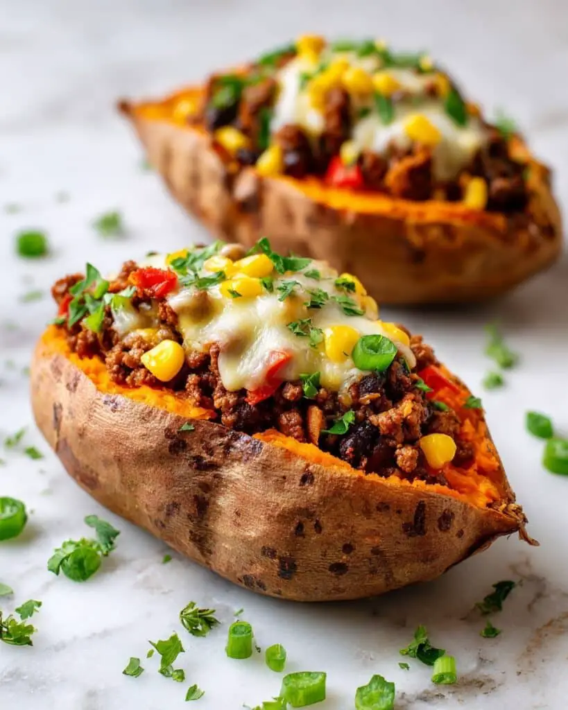 Stuffed Sweet Potato Taco Boats Recipe