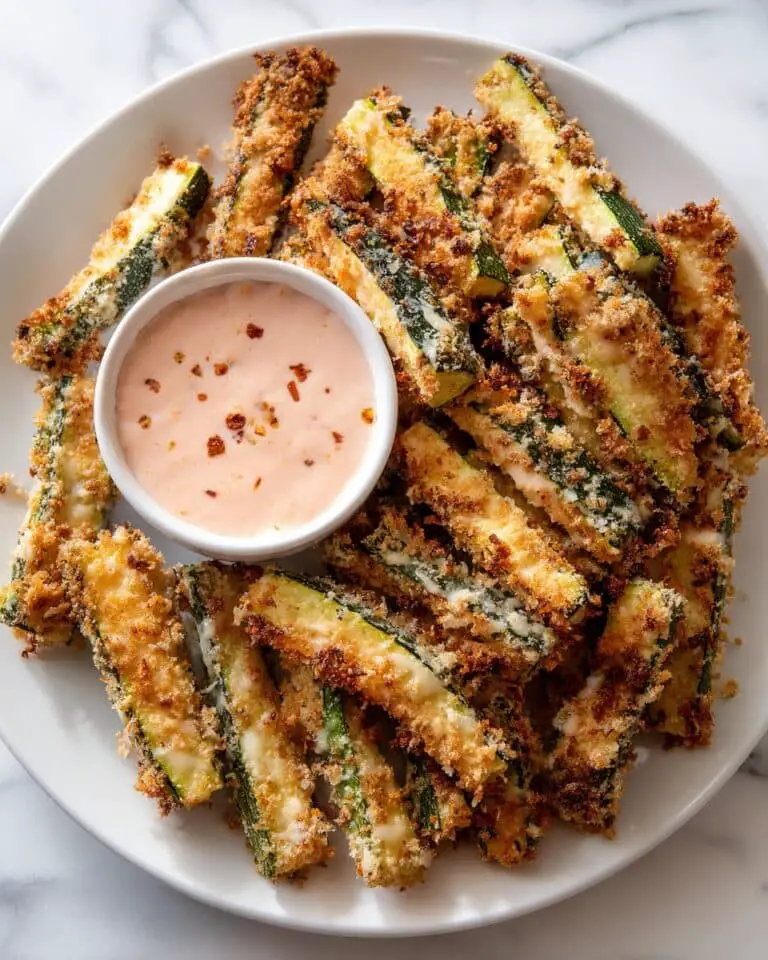 Air Fryer Garlic Parmesan Zucchini Fries Recipe