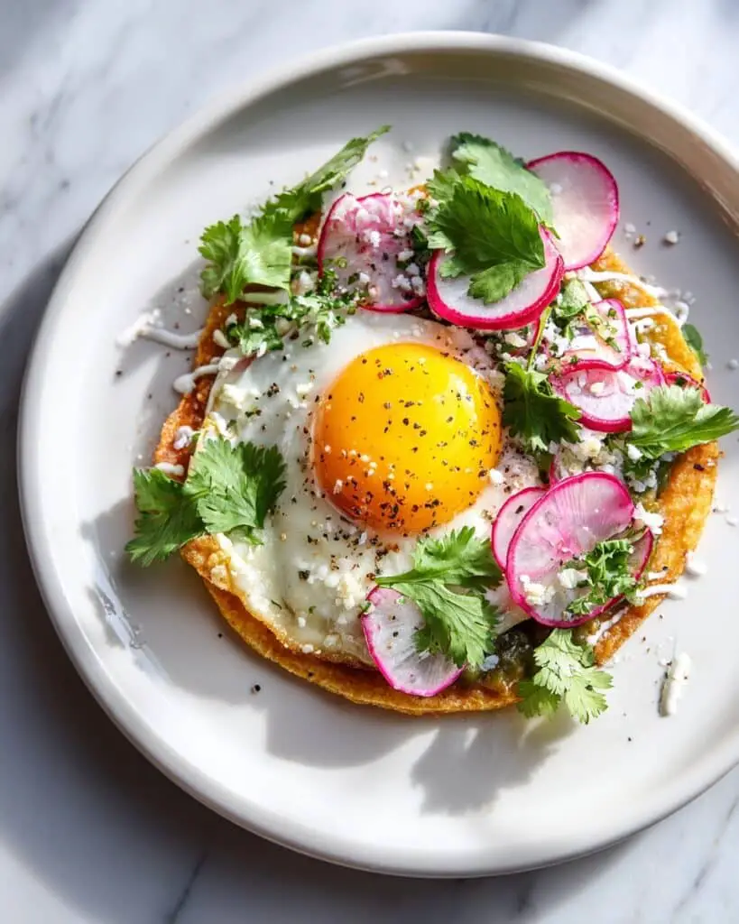 Fried Egg Breakfast Tacos with Pickled Onions and Refried Beans Recipe