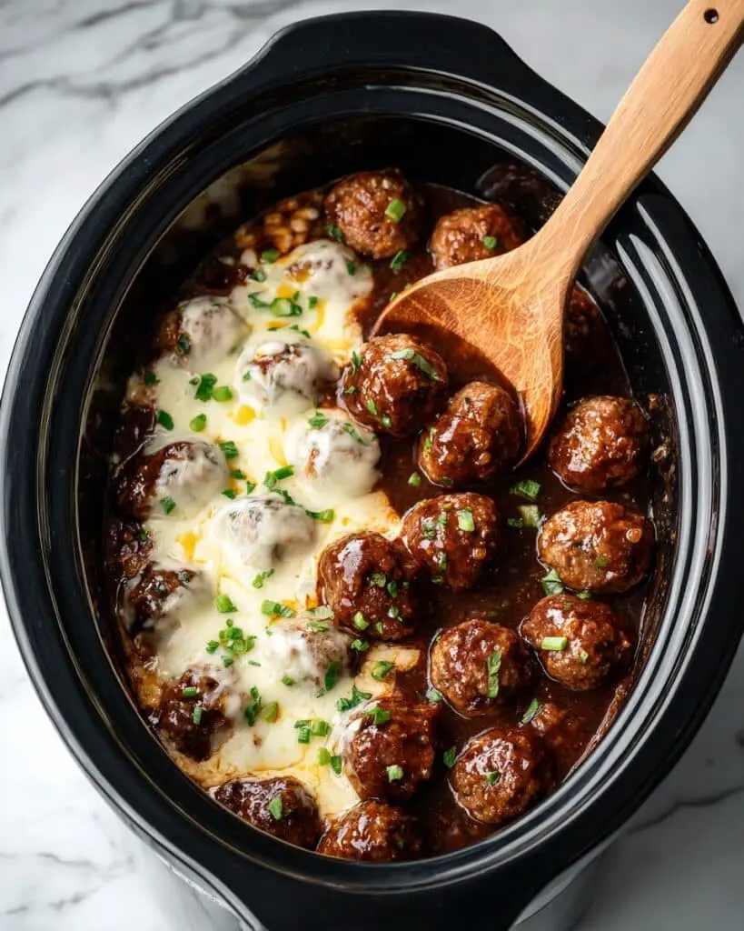 Crock Pot French Onion Meatballs Recipe