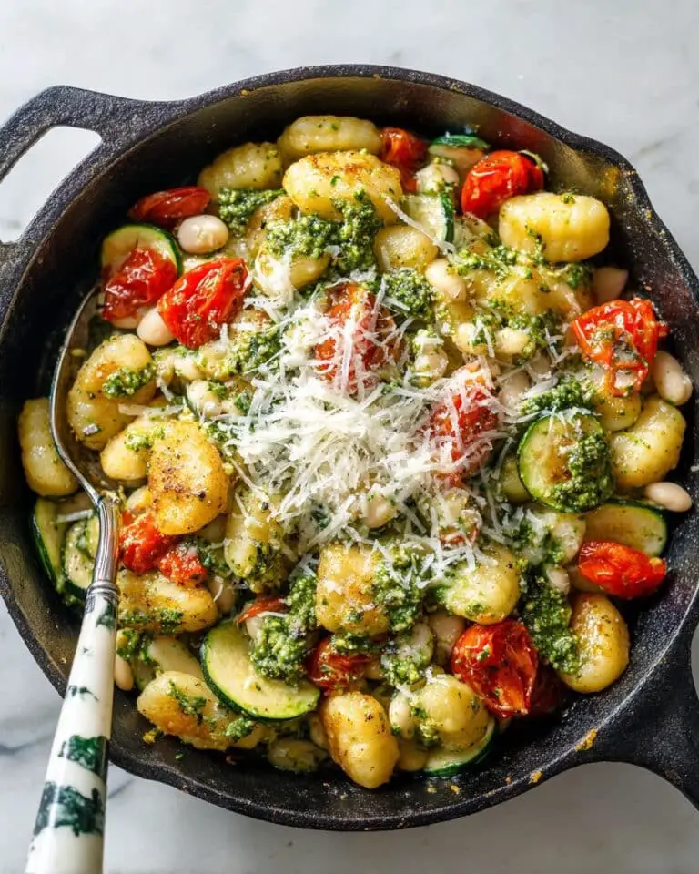 Pesto Gnocchi with Cherry Tomatoes and Zucchini Recipe