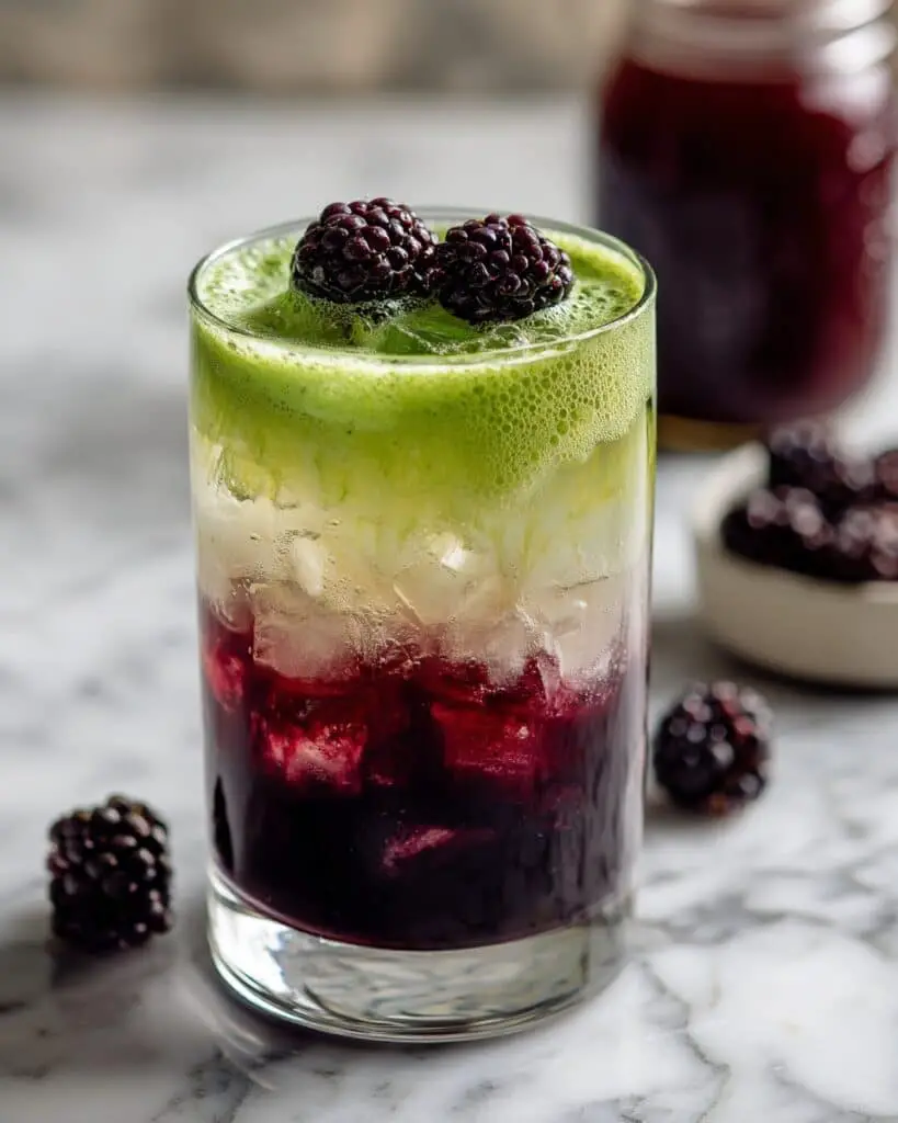 Iced Blackberry Matcha Latte Recipe