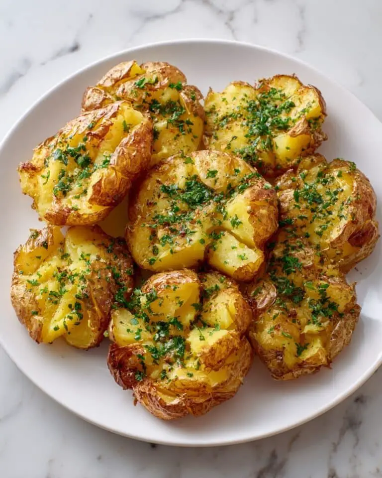 Crispy Smashed Baby Potatoes with Chimichurri Recipe