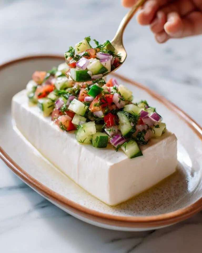 Fresh + Filling Cold Tofu with Tomato Cucumber Salad Recipe