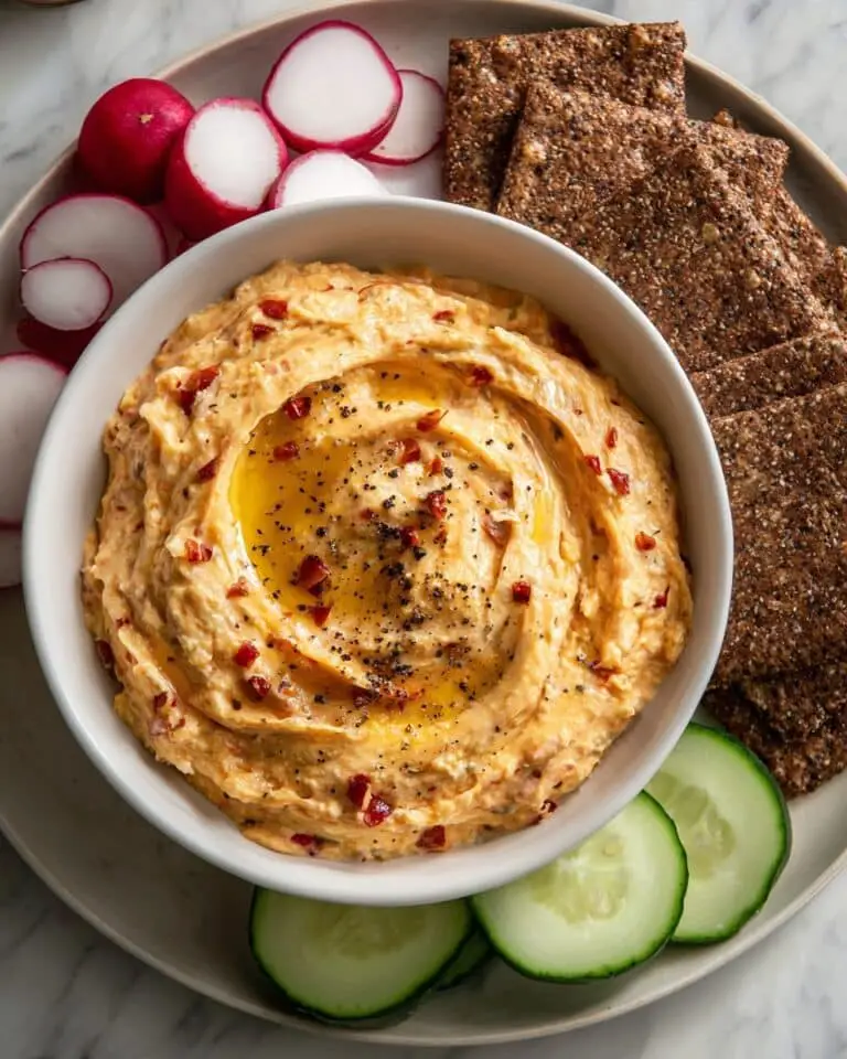 Roasted Red Pepper Dip with Feta Recipe