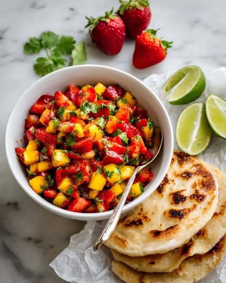Strawberry Mango Salsa with Cinnamon Sugar Chips Recipe