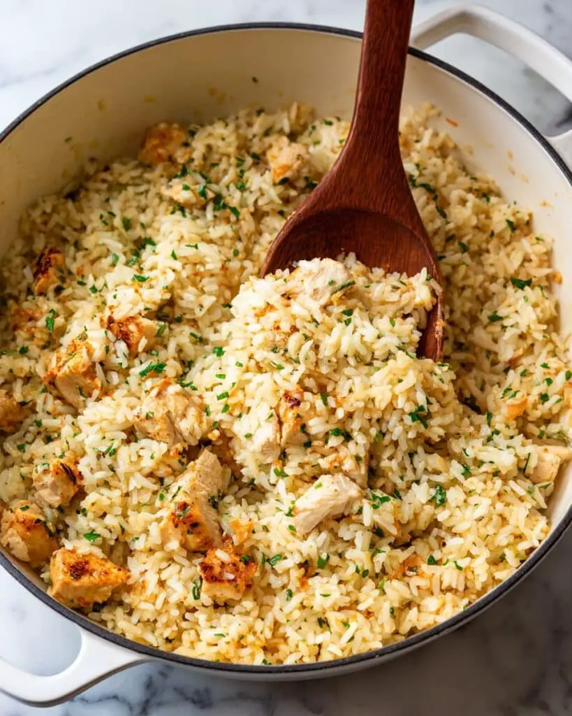 One-Pot Garlic Butter Chicken and Rice Recipe