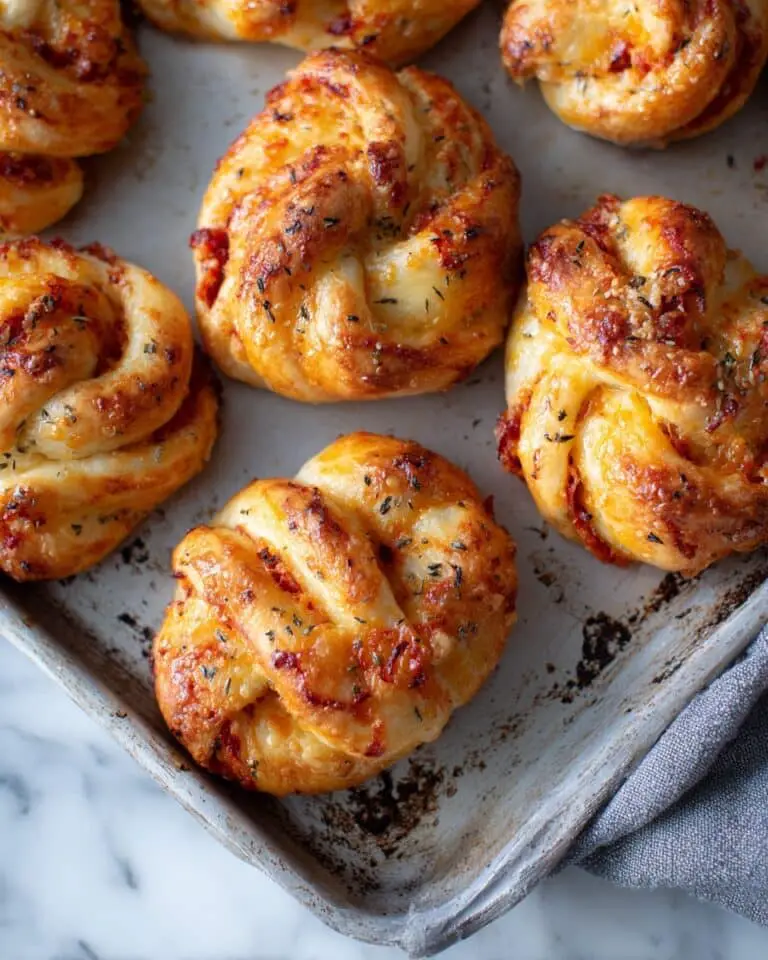 Cheesy Garlic Pizza Twists Recipe