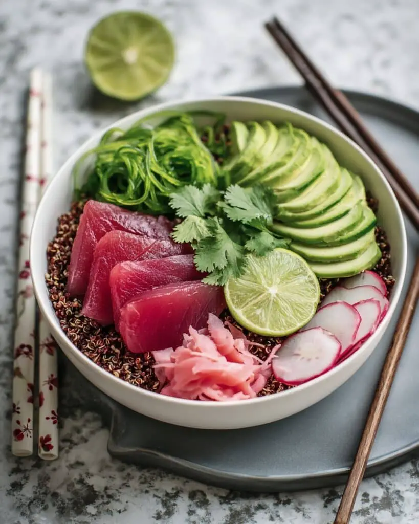 Ahi Poke Bowl with Quinoa and Avocado Recipe