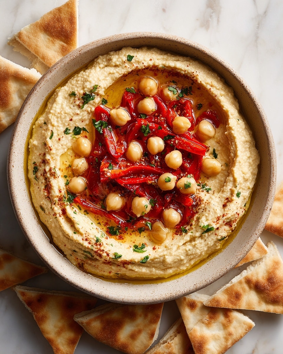 Roasted Red Pepper Hummus Recipe