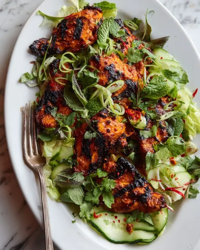 Grilled Curry Chicken with Smashed Cucumber Salad Recipe