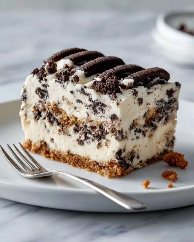 No Bake Peanut Butter Oreo Icebox Cake Recipe