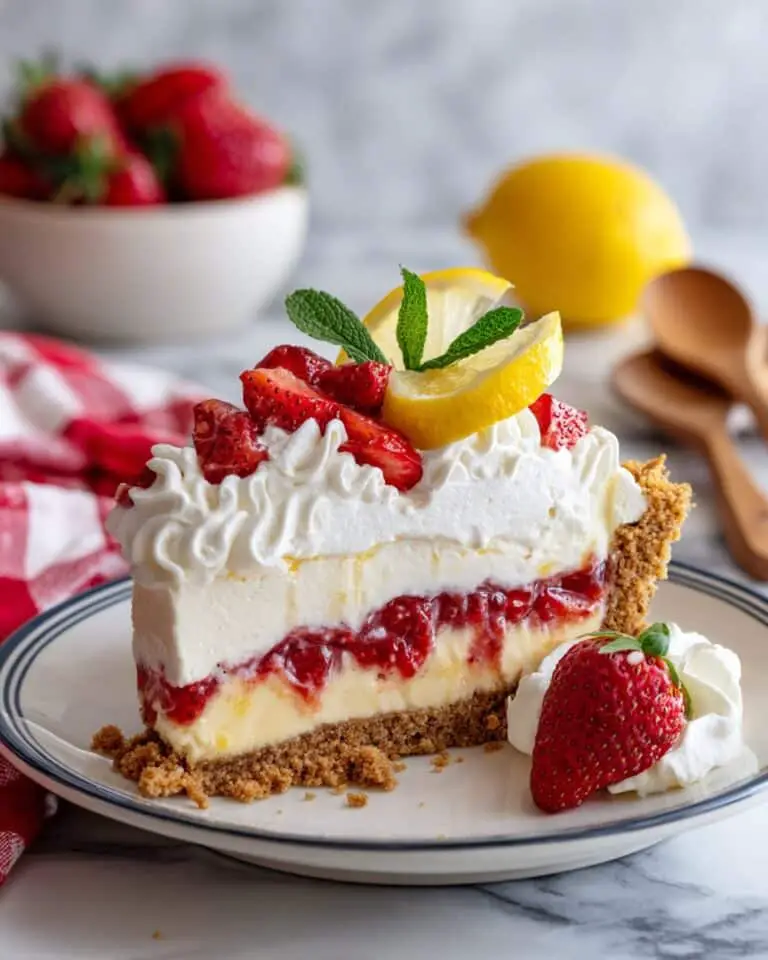 No Bake Strawberry Lemonade Pie Recipe