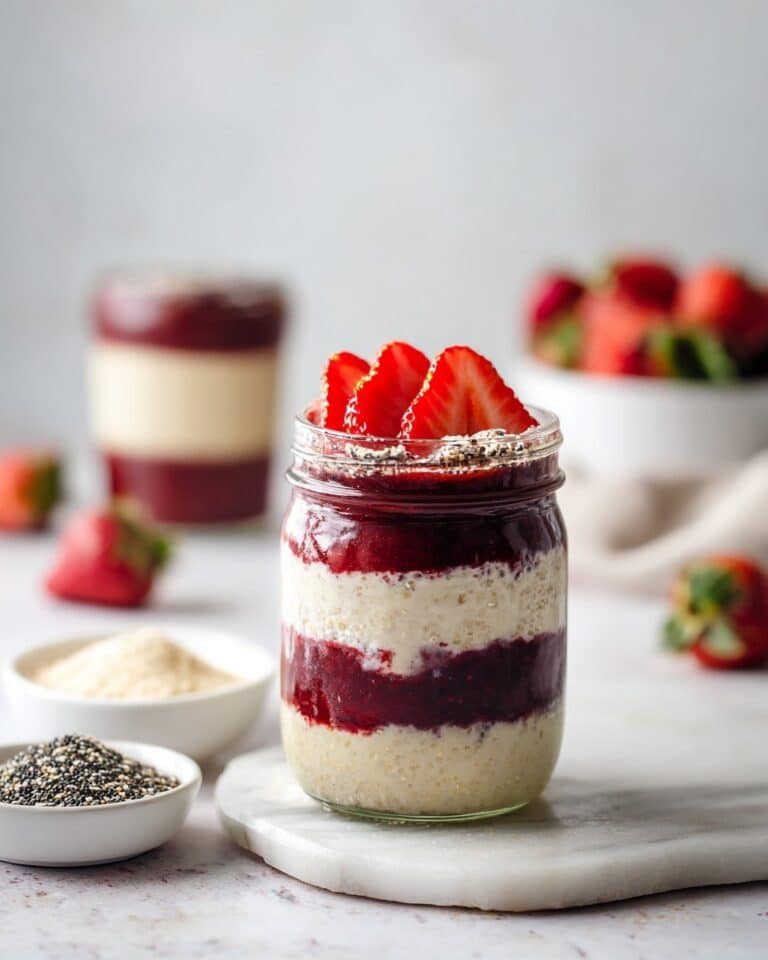 Strawberry Cheesecake Overnight Oats Recipe