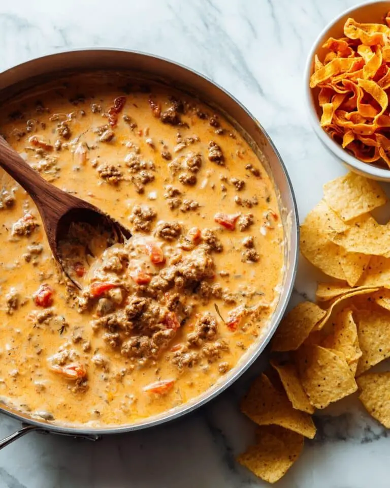 Rotel Dip with Ground Beef and Velveeta Recipe