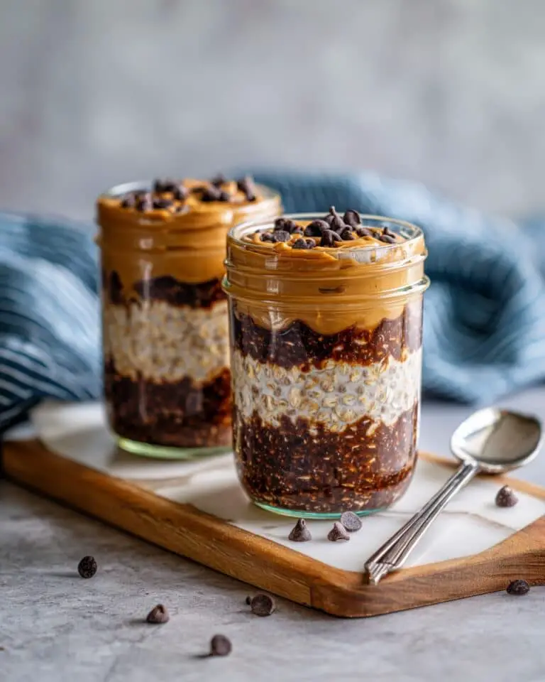 Chocolate Peanut Butter Overnight Oats Recipe