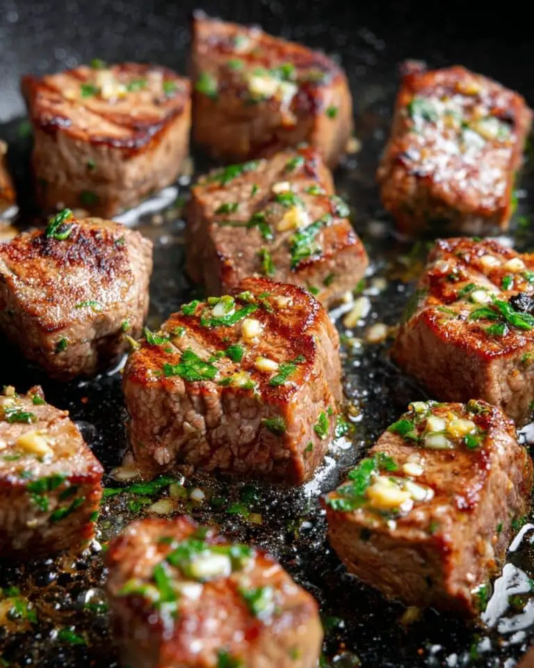 Hot Honey Garlic Butter Steak Bites Recipe