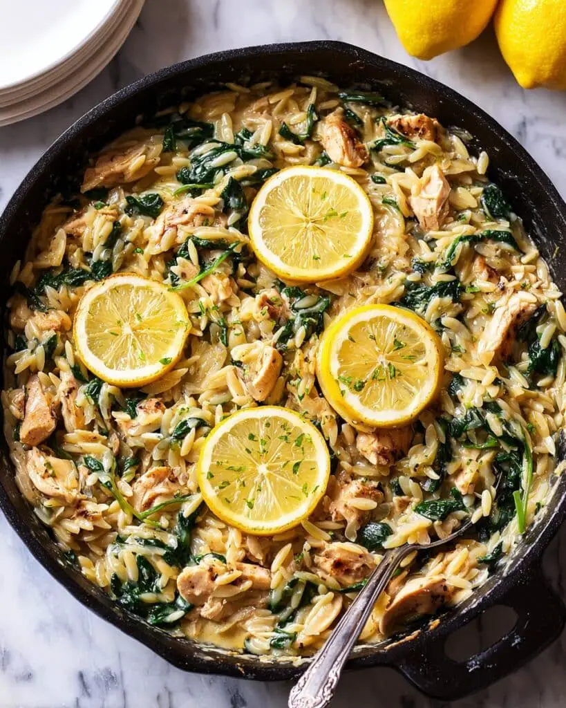 Creamy One-Pan Lemon Chicken Orzo Recipe
