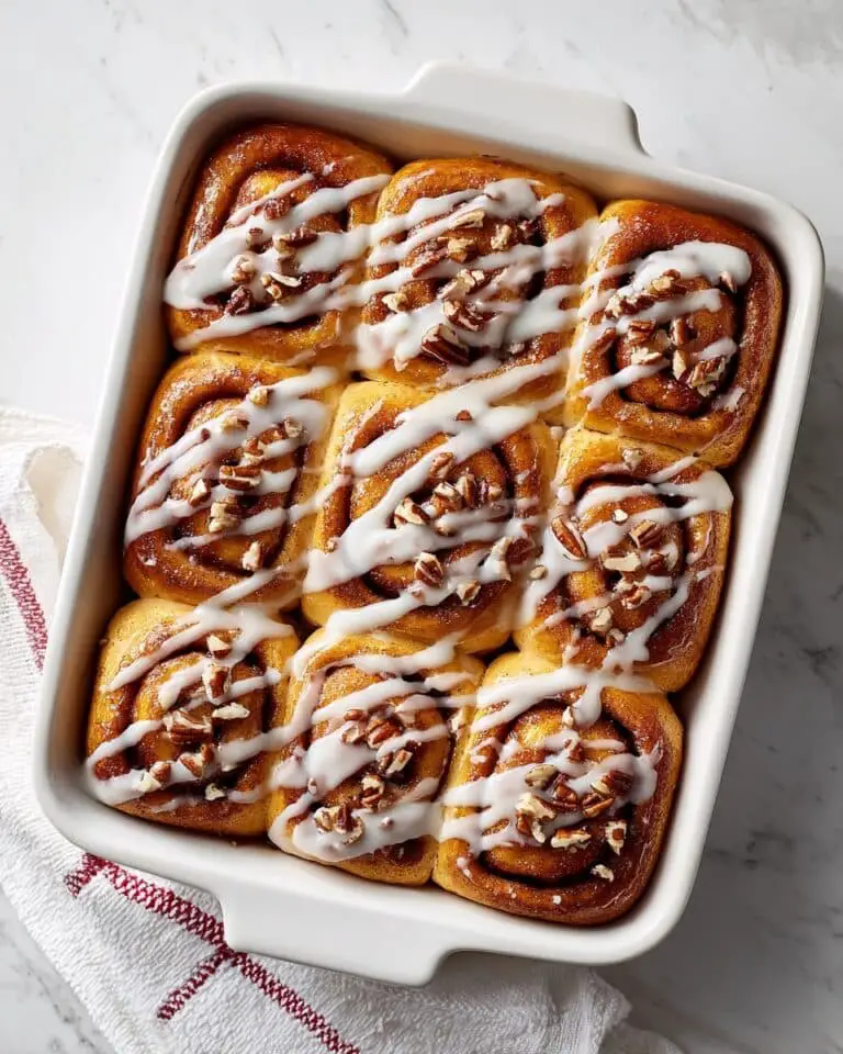 Cinnamon French Toast Casserole with Maple, Pecans, and Cinnamon Rolls Recipe