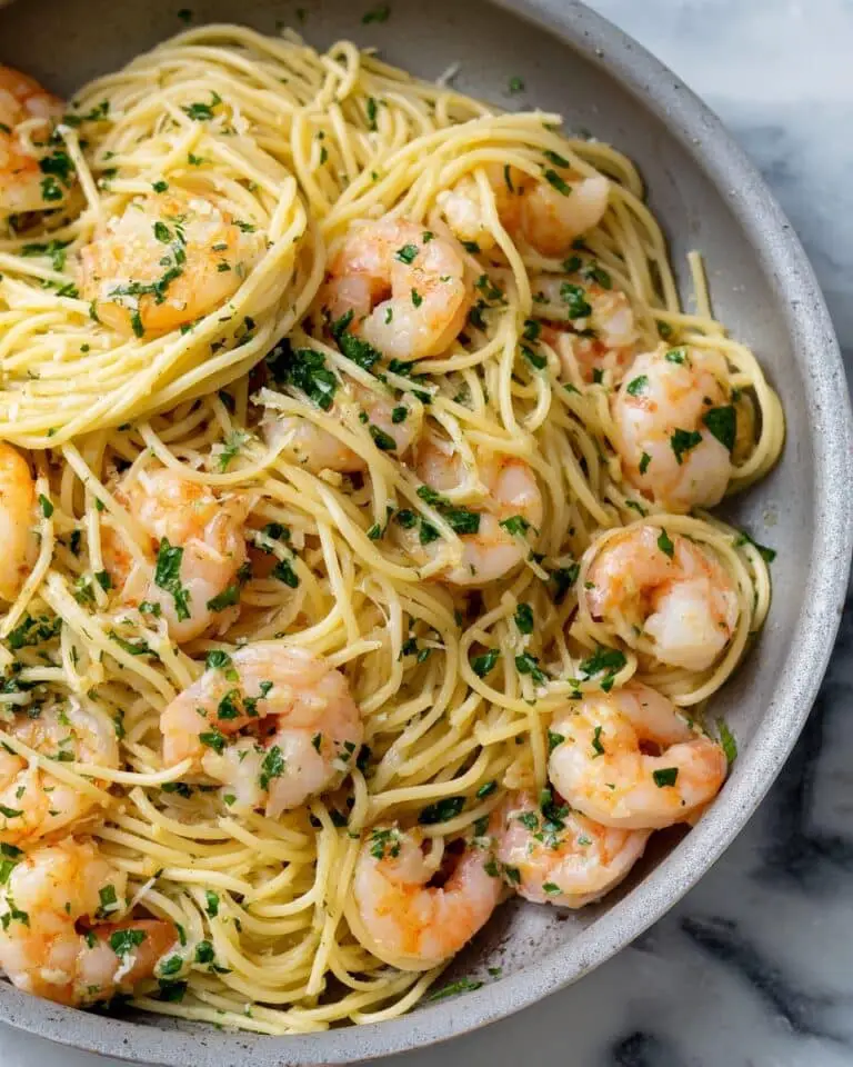 12-Minute Garlic Butter Shrimp Pasta Recipe