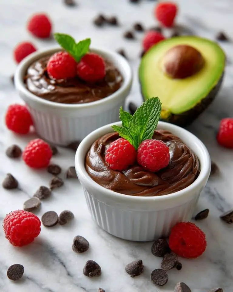 Chocolate Raspberry Avocado Pudding Recipe